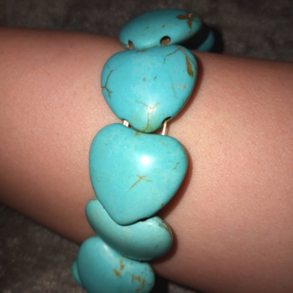 Turquoise Heart Southwestern Bracelet